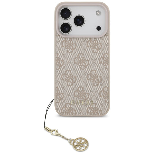 Capa MagSafe para Apple iPhone 17 Pro, Guess, 4G Charm Cradle, Rosa