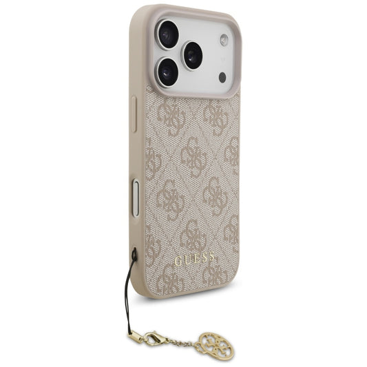 Capa MagSafe para Apple iPhone 17 Pro, Guess, 4G Charm Cradle, Rosa