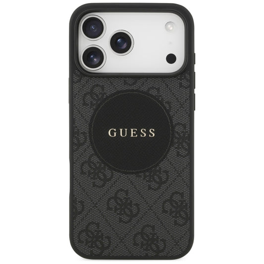 Capa MagSafe para Apple iPhone 17 Pro, Guess, 4G Circle Classic Logo, Preta