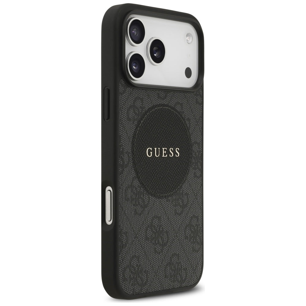 Capa MagSafe para Apple iPhone 17 Pro, Guess, 4G Circle Classic Logo, Preta