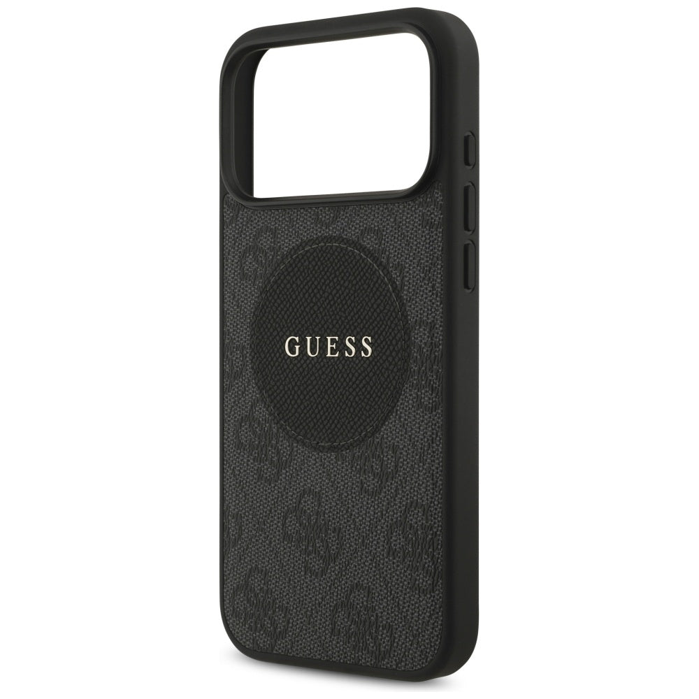 Capa MagSafe para Apple iPhone 17 Pro, Guess, 4G Circle Classic Logo, Preta