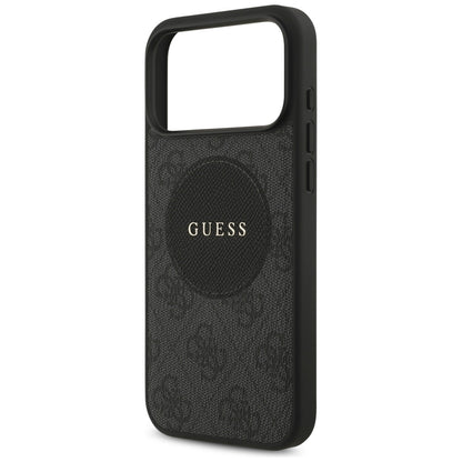 Capa MagSafe para Apple iPhone 17 Pro, Guess, 4G Circle Classic Logo, Preta