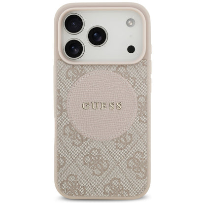 Capa MagSafe para Apple iPhone 17 Pro, Guess, 4G Circle Classic Logo, Rosa