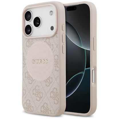 Capa MagSafe para Apple iPhone 17 Pro, Guess, 4G Circle Classic Logo, Rosa