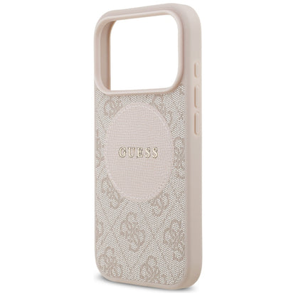 Capa MagSafe para Apple iPhone 17 Pro, Guess, 4G Circle Classic Logo, Rosa