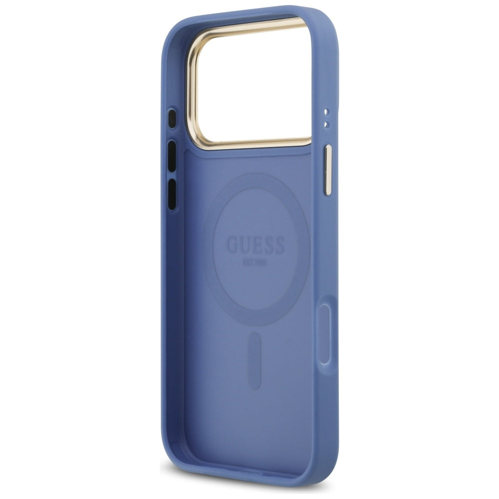 Capa MagSafe para Apple iPhone 17 Pro, Guess, 4G Classic, Azul