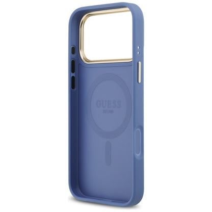 Capa MagSafe para Apple iPhone 17 Pro, Guess, 4G Classic, Azul