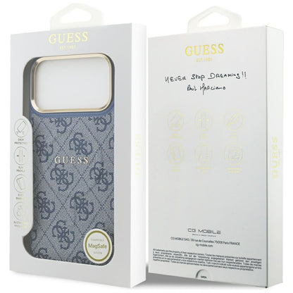Capa MagSafe para Apple iPhone 17 Pro, Guess, 4G Classic, Azul
