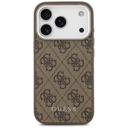 Capa MagSafe para Apple iPhone 17 Pro, Guess, 4G Classic Logo, Castanho
