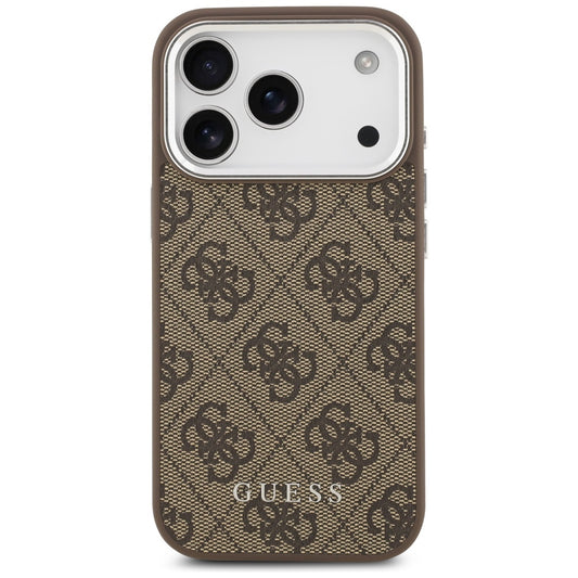 Capa MagSafe para Apple iPhone 17 Pro, Guess, 4G Classic Logo, Castanho