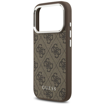 Capa MagSafe para Apple iPhone 17 Pro, Guess, 4G Classic Logo, Castanho