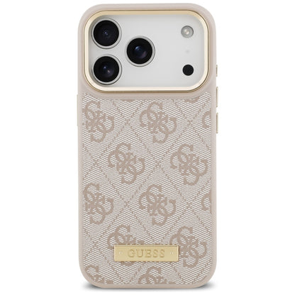 Capa MagSafe para Apple iPhone 17 Pro, Guess, 4G Logo Plate, Rosa