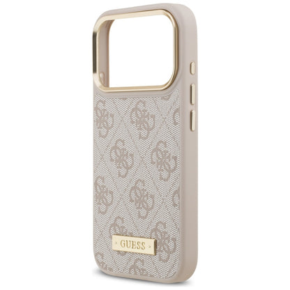 Capa MagSafe para Apple iPhone 17 Pro, Guess, 4G Logo Plate, Rosa