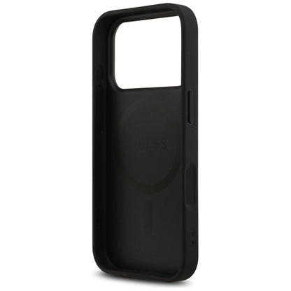 Capa MagSafe para Apple iPhone 17 Pro, Guess, 4G Printed Stripes, Preta