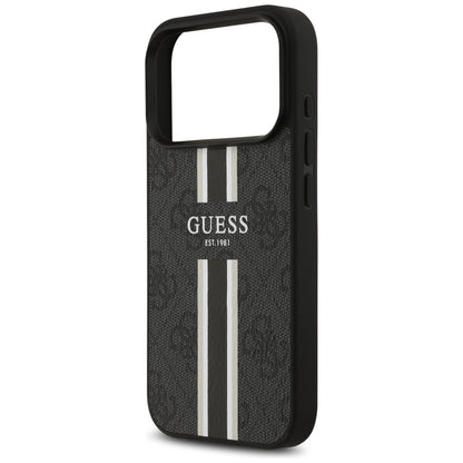 Capa MagSafe para Apple iPhone 17 Pro, Guess, 4G Printed Stripes, Preta