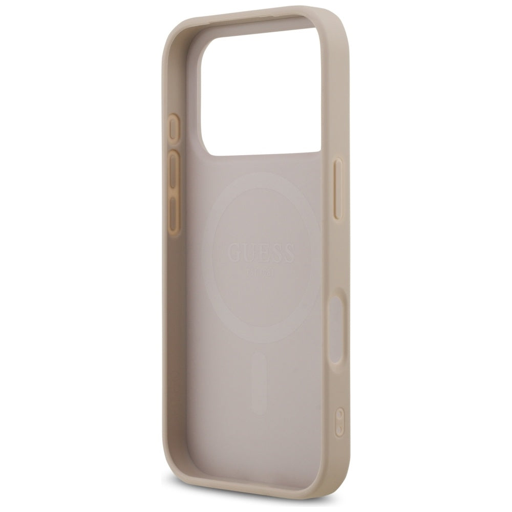 Capa MagSafe para Apple iPhone 17 Pro, Guess, 4G Printed Stripes, Rosa