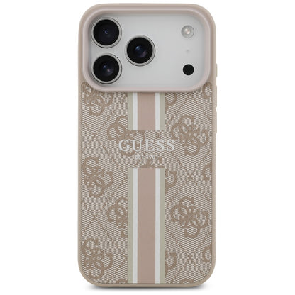Capa MagSafe para Apple iPhone 17 Pro, Guess, 4G Printed Stripes, Rosa