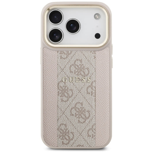 Capa MagSafe para Apple iPhone 17 Pro, Guess, 4G Stripe, Rosa