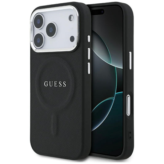 Capa MagSafe para Apple iPhone 17 Pro, Guess, Classic Logo, Preta