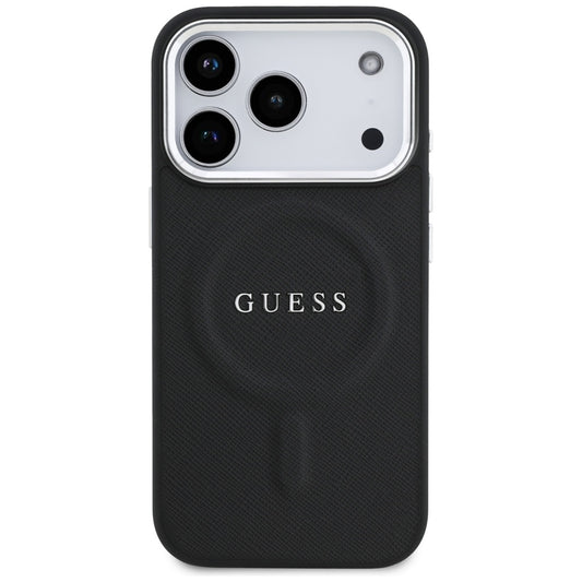 Capa MagSafe para Apple iPhone 17 Pro, Guess, Classic Logo, Preta