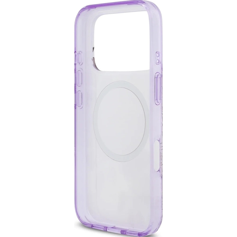 Capa MagSafe para Apple iPhone 17 Pro, Guess, IML Flower & Tonal Circle, Roxo