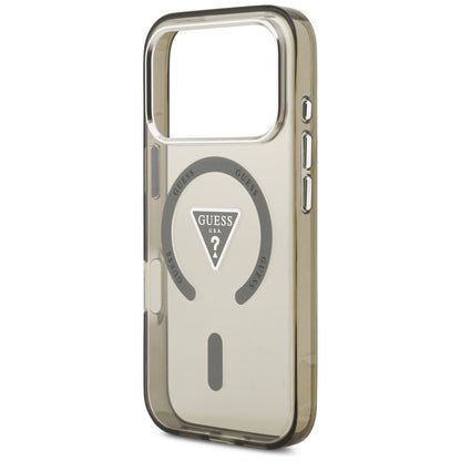 Capa MagSafe para Apple iPhone 17 Pro, Guess, IML Gradient Triangle Logo, Caqui