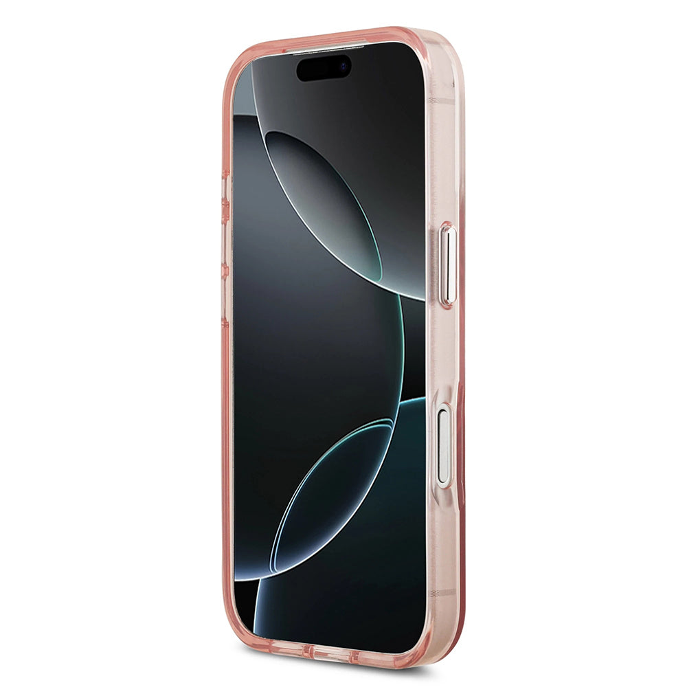 Capa MagSafe para Apple iPhone 17 Pro, Guess, IML Gradient Triangle Logo, Rosa