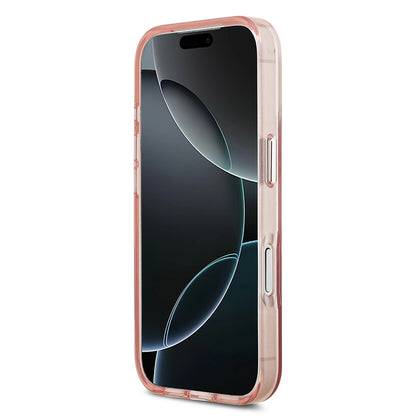 Capa MagSafe para Apple iPhone 17 Pro, Guess, IML Gradient Triangle Logo, Rosa