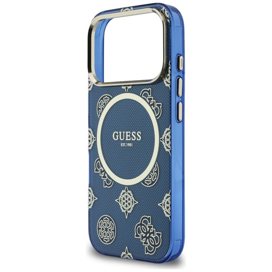 Capa MagSafe para Apple iPhone 17 Pro, Guess, IML Peony Dot, Azul