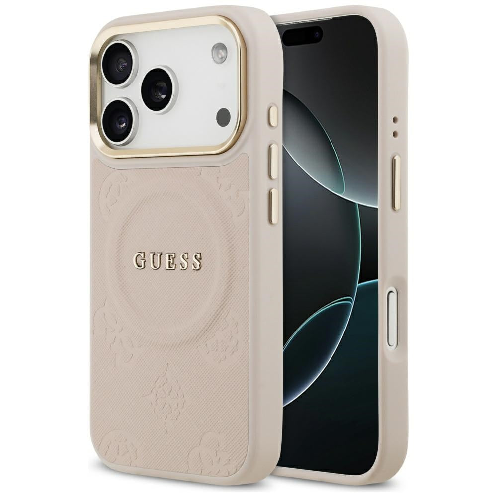 Capa MagSafe para Apple iPhone 17 Pro, Guess, Peony Hot Stamp, Rosa