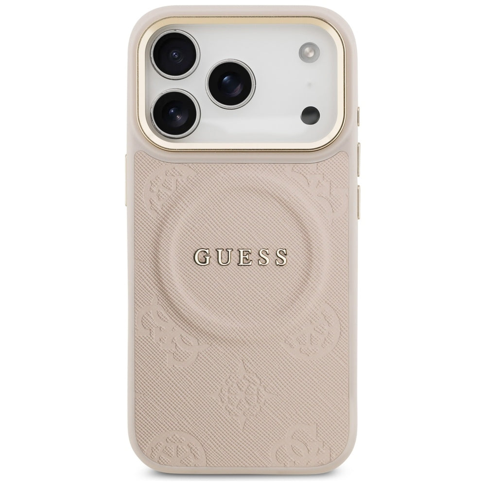 Capa MagSafe para Apple iPhone 17 Pro, Guess, Peony Hot Stamp, Rosa
