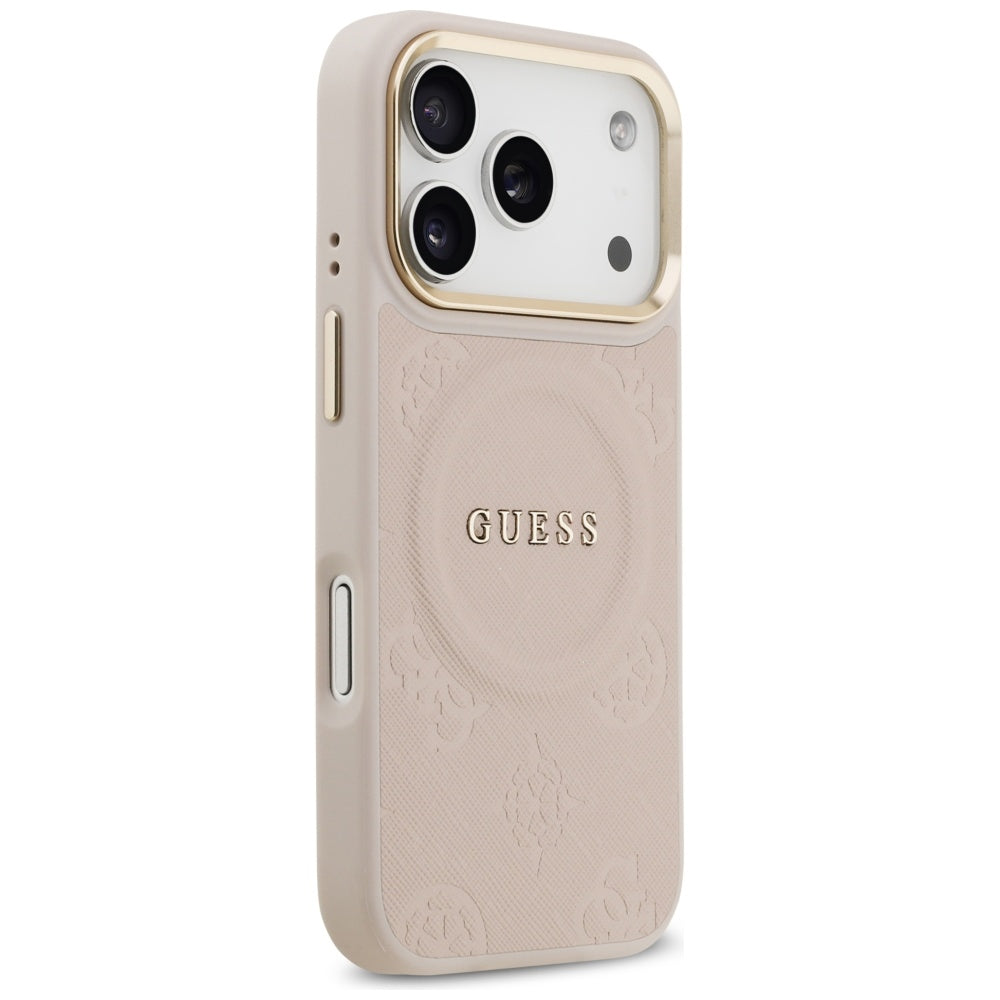 Capa MagSafe para Apple iPhone 17 Pro, Guess, Peony Hot Stamp, Rosa