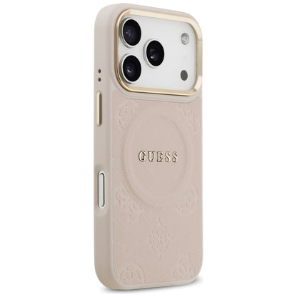 Capa MagSafe para Apple iPhone 17 Pro, Guess, Peony Hot Stamp, Rosa
