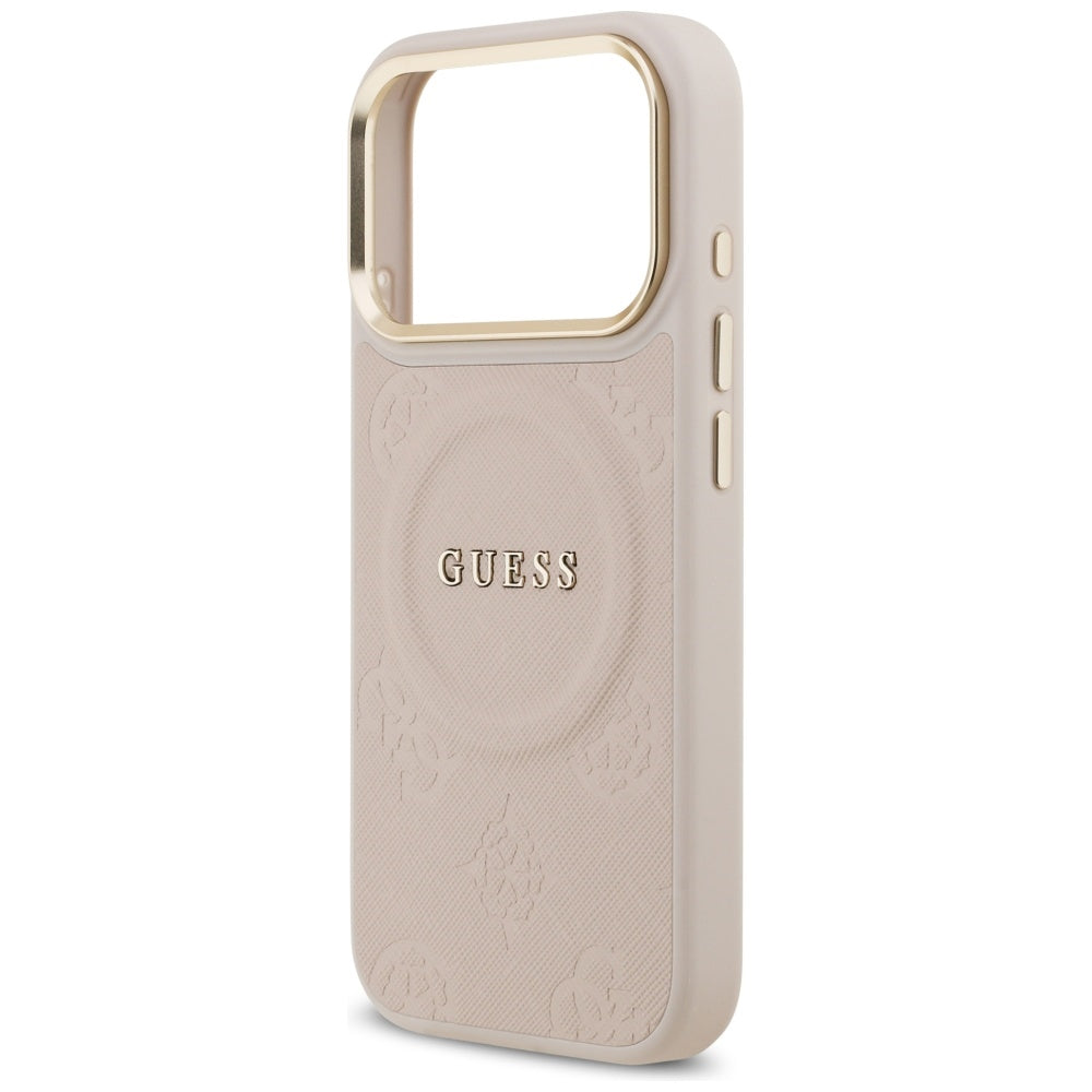 Capa MagSafe para Apple iPhone 17 Pro, Guess, Peony Hot Stamp, Rosa