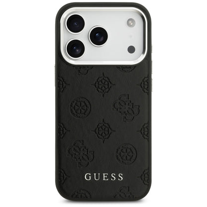 Capa MagSafe para Apple iPhone 17 Pro, Guess, Peony Hot Stamp Script, Preta