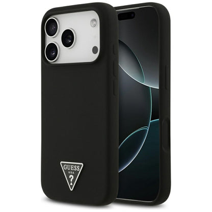 Capa MagSafe para Apple iPhone 17 Pro, Guess, Logo Triângulo, Preta