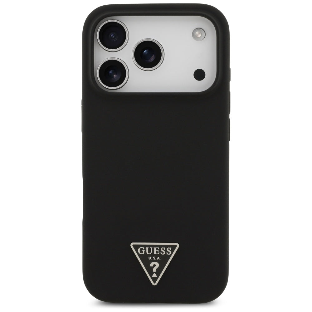 Capa MagSafe para Apple iPhone 17 Pro, Guess, Logo Triângulo, Preta