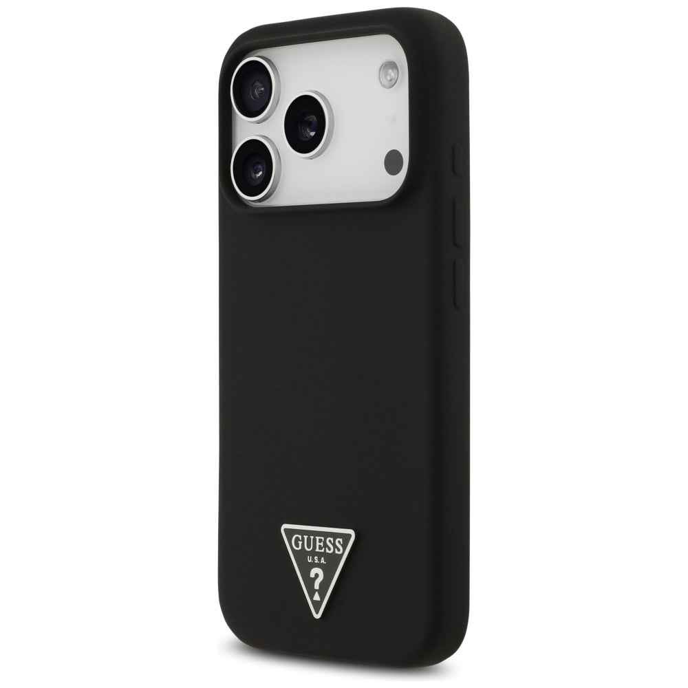 Capa MagSafe para Apple iPhone 17 Pro, Guess, Logo Triângulo, Preta