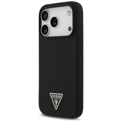 Capa MagSafe para Apple iPhone 17 Pro, Guess, Logo Triângulo, Preta