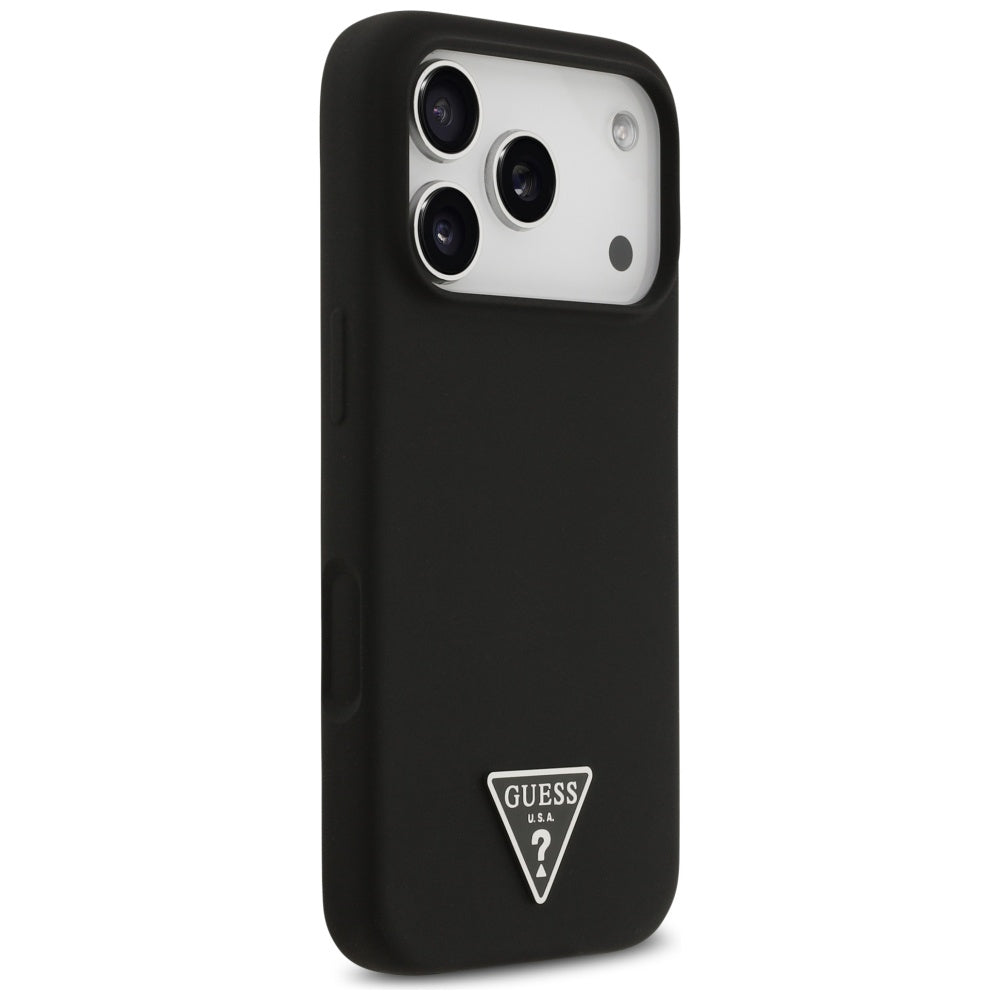 Capa MagSafe para Apple iPhone 17 Pro, Guess, Logo Triângulo, Preta