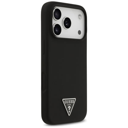 Capa MagSafe para Apple iPhone 17 Pro, Guess, Logo Triângulo, Preta
