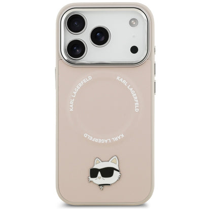 Capa MagSafe para Apple iPhone 17 Pro, Karl Lagerfeld, Choupette Pin, Rosa