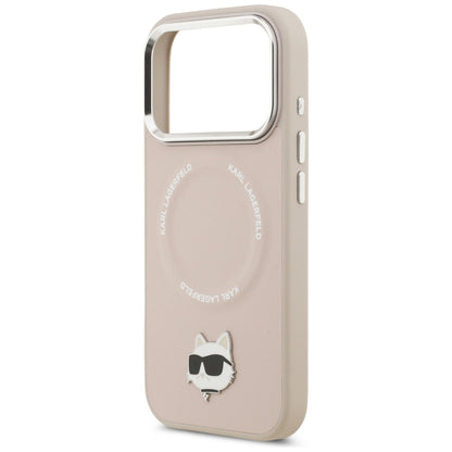 Capa MagSafe para Apple iPhone 17 Pro, Karl Lagerfeld, Choupette Pin, Rosa