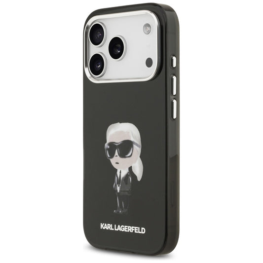 MagSafe Case for Apple iPhone 17 Pro, Karl Lagerfeld, IML Aquarelle Karl Ikonik, Black