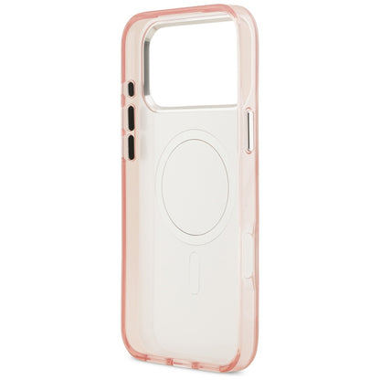 Capa MagSafe para Apple iPhone 17 Pro, Karl Lagerfeld, IML Aquarelle Logo Choupette, Rosa