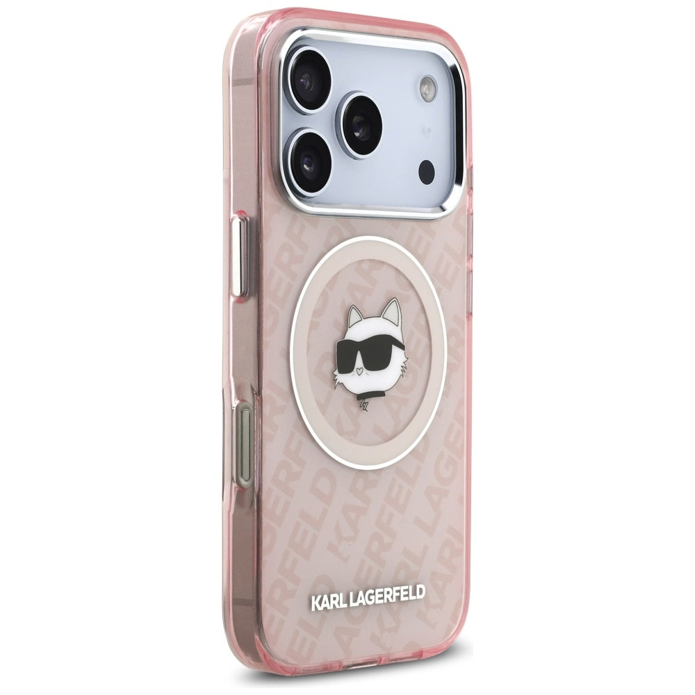 Capa MagSafe para Apple iPhone 17 Pro, Karl Lagerfeld, IML Choupette's Head, Rosa