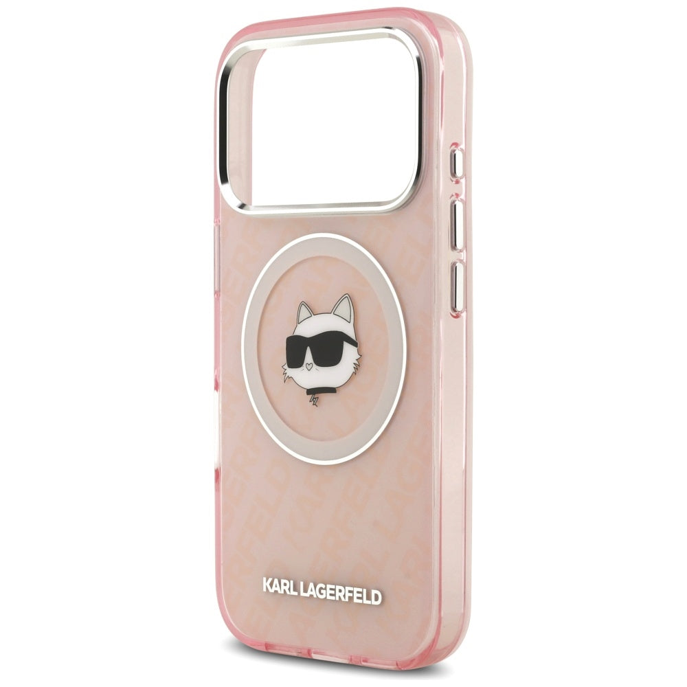 Capa MagSafe para Apple iPhone 17 Pro, Karl Lagerfeld, IML Choupette's Head, Rosa