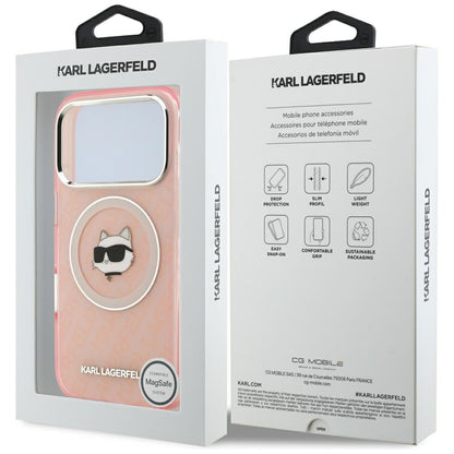 Capa MagSafe para Apple iPhone 17 Pro, Karl Lagerfeld, IML Choupette's Head, Rosa