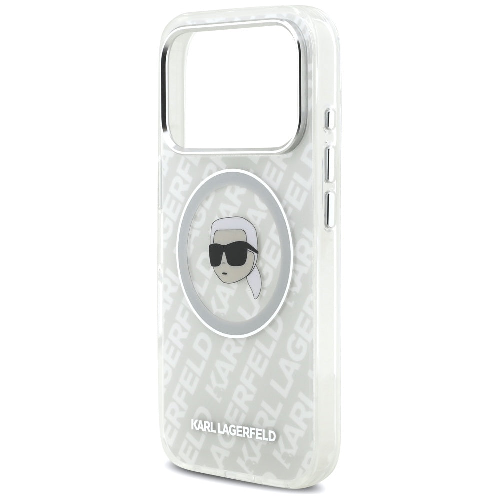 Capa MagSafe para Apple iPhone 17 Pro, Karl Lagerfeld, IML Karl`s Head, Cinzento