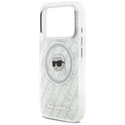 Capa MagSafe para Apple iPhone 17 Pro, Karl Lagerfeld, IML Karl`s Head, Cinzento